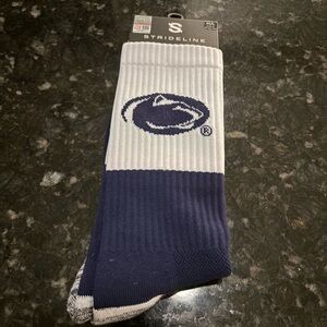 We are Penn State socks! Navy and White Athletic Socks
